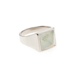 Aqua Marine Pyramid Silver