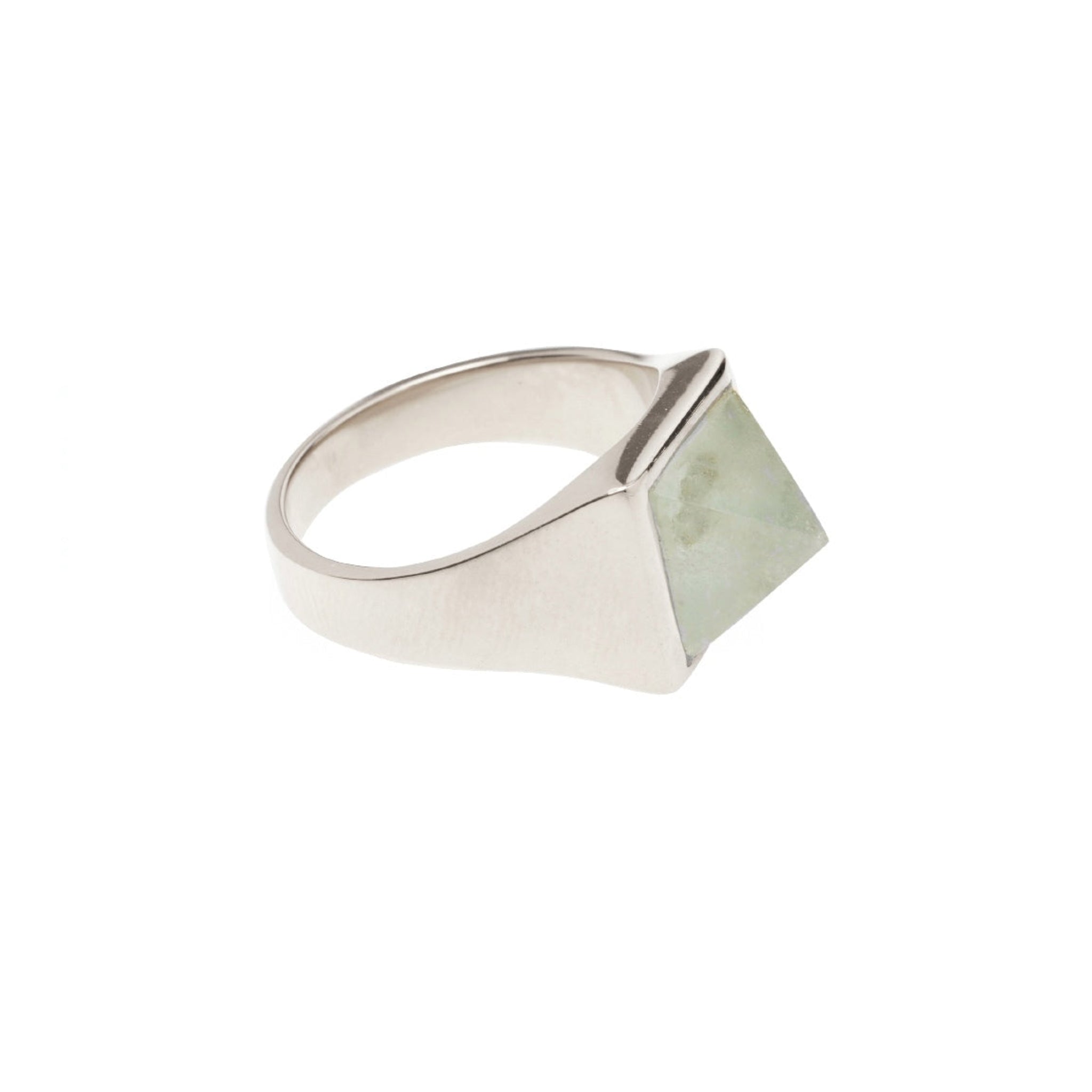 Aqua Marine Pyramid Silver