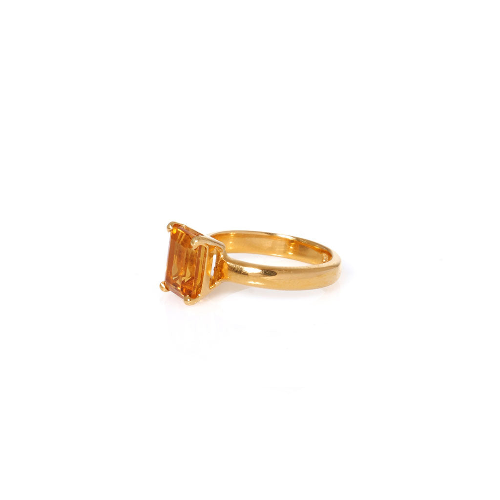 Petite Facet Ring Gold