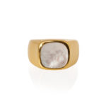 Gold Mother of Pearl Square Signet